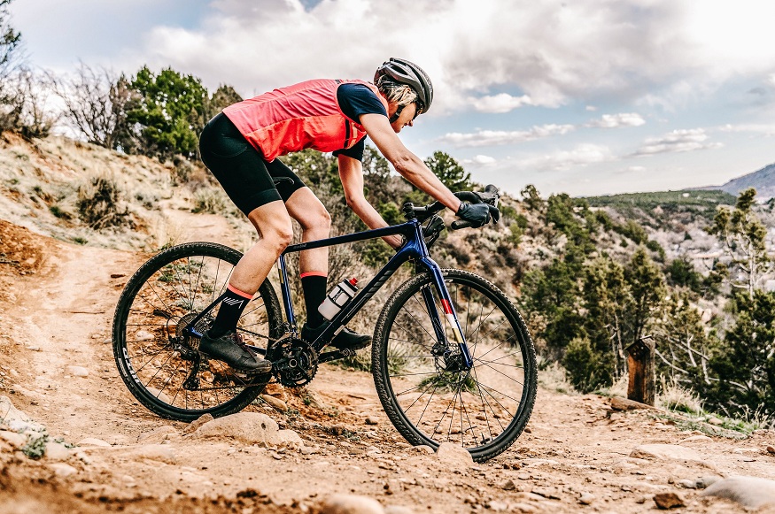 Descending on a Gravel Bike